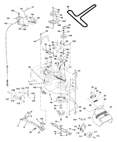 Mower Deck Diagram and Parts List for LTH1342 (954567031-A)(2000-12) Husqvarna Lawn Tractor