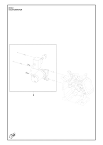 Start Motor Diagram and Parts List for HH212 596210001-596210002 Husqvarna Engine