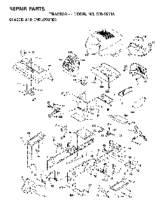 Chassis And Enclosures Diagram and Parts List for GTH2550A (954567109)(2001-05) Husqvarna Lawn Tractor