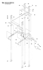 Protection Frame Diagram and Parts List for R13C (965094301)(2007-01) Husqvarna Lawn Tractor