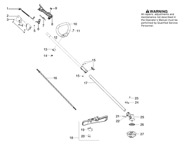 Shaft And Handle Diagram and Parts List for 128LD 2010-03 Husqvarna Trimmer
