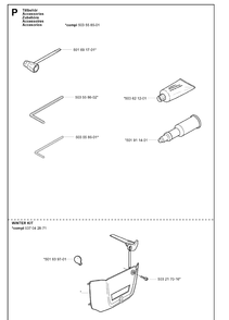 Accessories Diagram and Parts List for 351 20012200001-Current Husqvarna Chainsaw