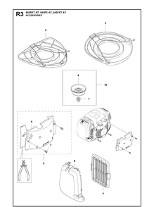 Accessories 3 Diagram and Parts List for 545FXAT  Husqvarna Brush Cutter