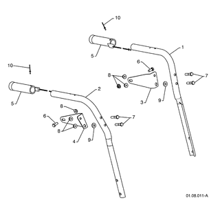 Handles 5 Diagram and Parts List for 14527SBLS (961930049)(2009-07) Husqvarna Snow Blower