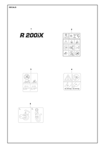 Decals Diagram and Parts List for R200IX  Husqvarna Lawn Tractor