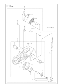 Housing Diagram and Parts List for K1260 (K1260 Rail)(2010-10) Husqvarna Table Saw Accessories