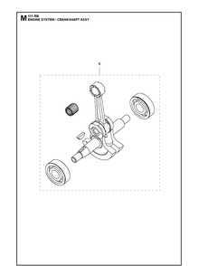 Crankshaft Diagram and Parts List for 131RB (967843201)(20181300001-Current) Husqvarna Edger