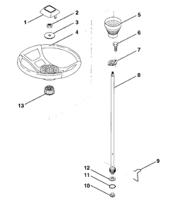 Steering Wheel Diagram and Parts List for LR120 (954000602-A)(1993-10) Husqvarna Lawn Tractor