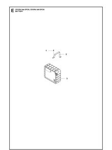 Battery Diagram and Parts List for CEORA546EPOS  Husqvarna Lawn Mower