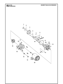Gear Box Diagram and Parts List for 120I (967098201)(2018-06) Husqvarna Chainsaw
