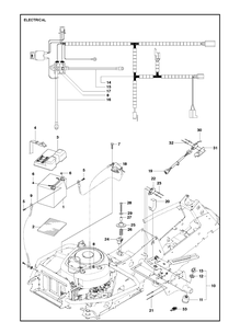 Electrical Diagram and Parts List for R216 AWD Husqvarna Lawn Mower