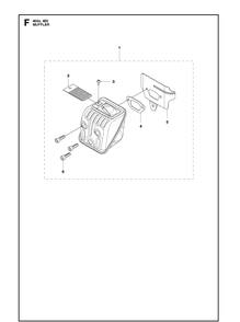 Muffler Diagram and Parts List for 455 RANCHER Husqvarna Chainsaw