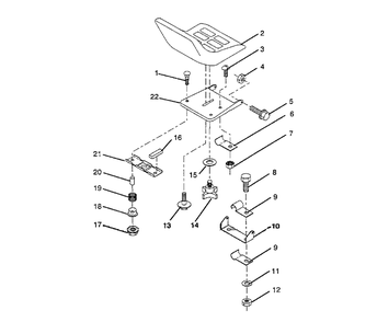 Seat Diagram and Parts List for LT92012 (954000251-A)(1993-01) Husqvarna Lawn Tractor