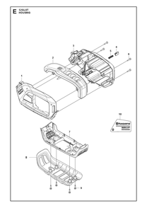 Housing Diagram and Parts List for 525ILST  Husqvarna Trimmer