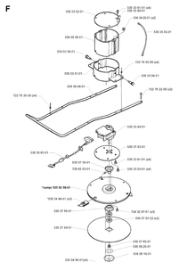 Blade Motor And Cutting Equipment 3 Diagram and Parts List for G1 1998-2003 Husqvarna Lawn Mower