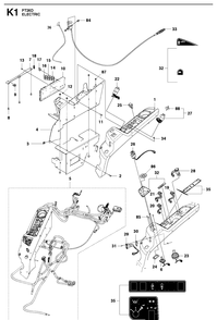 Part Location Diagram of 544983301 Husqvarna Control Board
