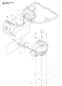 Engine Diagram and Parts List for RIDER175AWD (965105001)(2009-04) Husqvarna Lawn Mower