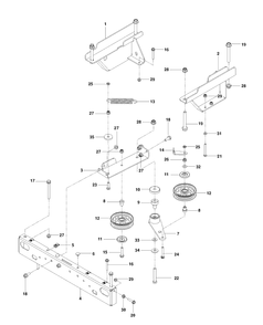 Hydraulic Pump- Motor 1 Diagram and Parts List for P-ZT48CA (966663802)(2012-08) Husqvarna Lawn Mower
