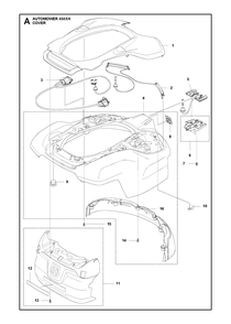 Cover Diagram and Parts List for 450XH 2020 Husqvarna Lawn Mower