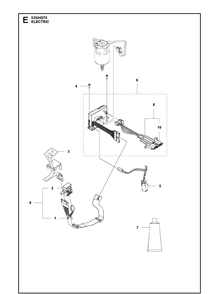 Electrical Diagram and Parts List for 520IHD70  Husqvarna Hedge Trimmer