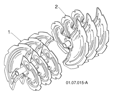 Auger Housing And Impeller 4 Diagram and Parts List for 1830HV (96193007304)(2012-06) Husqvarna Snow Blower
