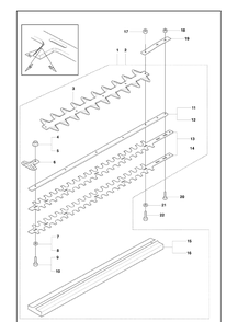 Gear Housing Diagram and Parts List for 323HD60 2009-02 Husqvarna Hedge Trimmer