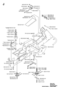 Chassis / Frame Diagram and Parts List for PR15 (953535001)(2004-01) Husqvarna Lawn Mower