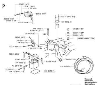 Electrical Diagram and Parts List for PR15 2003-01 Husqvarna Lawn Mower