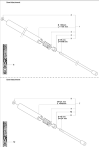 Drive Tube / Shaft Compl Diagram and Parts List for 327P4 2008-03 Husqvarna Pole Saw
