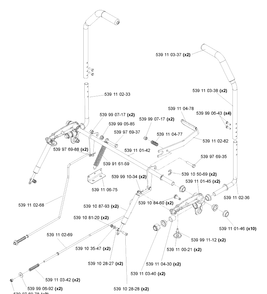 Motion Control Diagram and Parts List for Z4217 2004-11 Husqvarna Lawn Mower