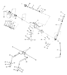 Lift Adjustment (Part 1) Diagram and Parts List for YT161H (127589)(1990-11) Husqvarna Lawn Tractor
