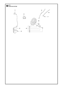 Ignition System Diagram and Parts List for 372XP-XPG 20111800001 & Above Husqvarna Chainsaw