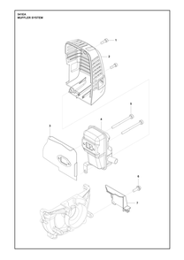 Muffler Diagram and Parts List for 541EA  Husqvarna Auger