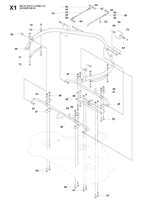 44-Inch/112cm Cutting Deck 3 Diagram and Parts List for R16 (965161601)(2007-06) Husqvarna Lawn Tractor