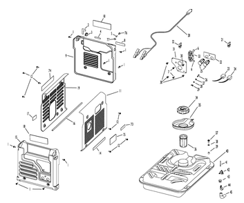 Main Unit (Part 1) Diagram and Parts List for 030330-0  Husqvarna Generator