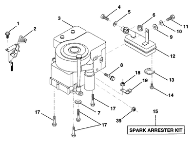 Engine Diagram and Parts List for LR12 (954002701-B)(1994-10) Husqvarna Lawn Tractor
