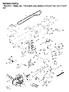 Drive Diagram and Parts List for YTH1848XP (HAU18H48A, 954170057)(2003-01) Husqvarna Lawn Tractor