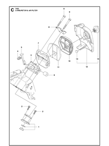 Part Location Diagram of 505060401 Husqvarna Pipe Set