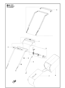 Handle 2 Diagram and Parts List for LC247I  Husqvarna Lawn Mower