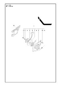 Starter Diagram and Parts List for K1260RAIL 2010-10 Husqvarna Circular Saw