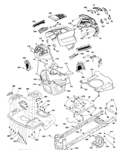 Chassis Enclosures Diagram and Parts List for YTH24K48 (96048005400)(2012-12) Husqvarna Lawn Tractor
