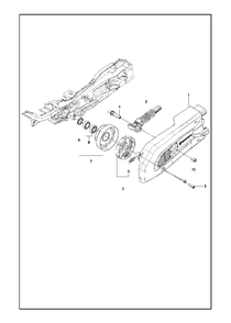 Clutch Diagram and Parts List for K970III 2016-07 Husqvarna Circular Saw