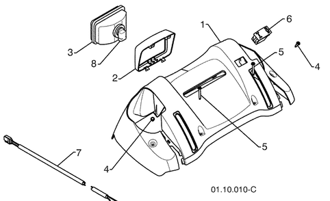 Handles-D 1 Diagram and Parts List for 15530SBLS (96193003801)(2009-06) Husqvarna Snow Blower