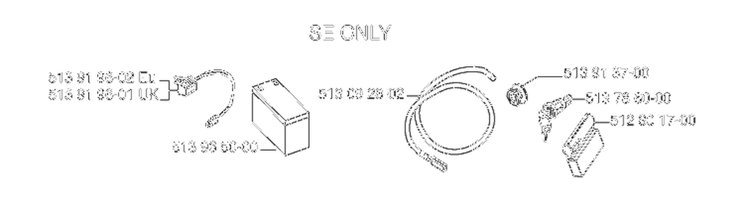 Electrical Diagram and Parts List for ROYAL50  Husqvarna Lawn Mower