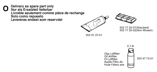 Accessories 2 Diagram and Parts List for 250RX 19973100001 & Above Husqvarna Trimmer