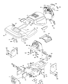 Chassis And Enclosures Diagram and Parts List for YTH2148-LO21H48C (954572035)(2005-01) Husqvarna Lawn Tractor