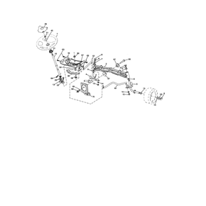 Steering Diagram and Parts List for YTH2246-917287541  Husqvarna Lawn Tractor
