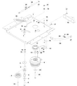 Engine Plate Diagram and Parts List for RZ4219 (96521501)(2010-01) Husqvarna Lawn Mower