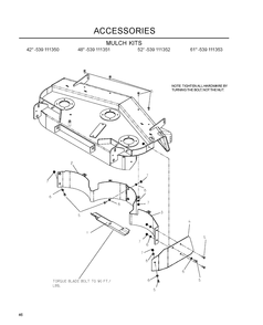 Accessories A Diagram and Parts List for IZ5223 (968999707)(2007-09) Husqvarna Lawn Mower