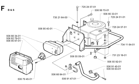 Engine Diagram and Parts List for R13BIO 2001-01 Husqvarna Lawn Tractor